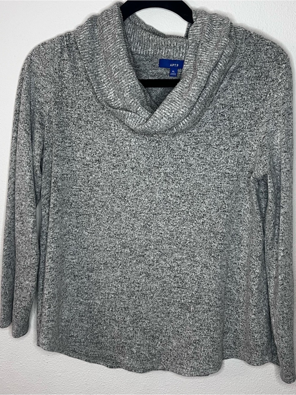 Apt. 9 Heather Gray Cowl Neck Sweater